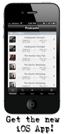 iOS App Download the We're Alive iOS application today!